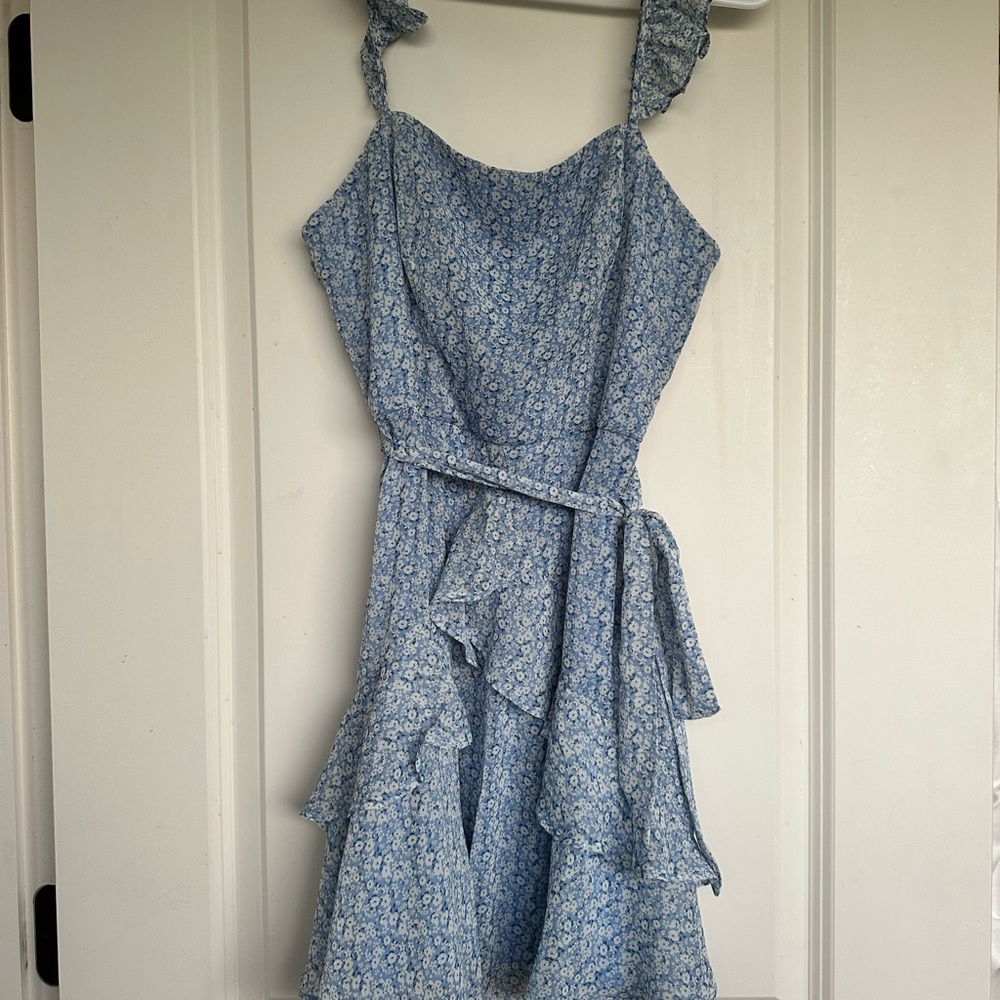 Altar'd State Light Blue Floral Dress